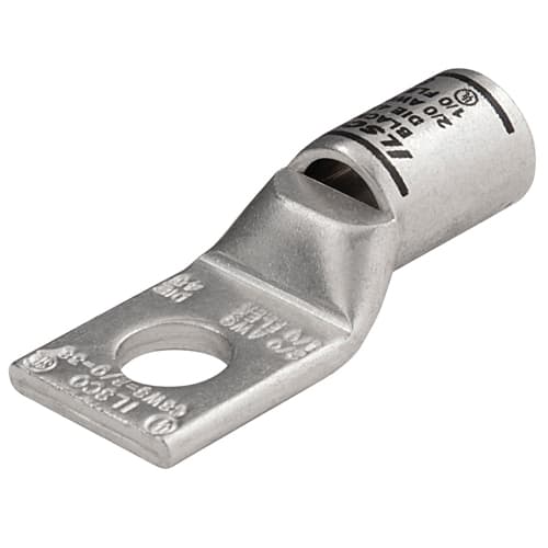 Ilsco - Ilsco CSWS-2/0-38 SureCrimp® Copper Compression Lug, Conductor Size 2/0, 1 Hole, 3/8in Bolt Size, Standard Barrel, Sight Window, Tin Plated, UL, CSA