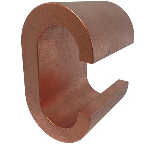 Ilsco - Ilsco ULT-9-Z Permaground Copper Grounding C Crimp, Main Conductor Range 2/0-1/0 Sol, Tap Range 2/0-1/0, UL, CSA
