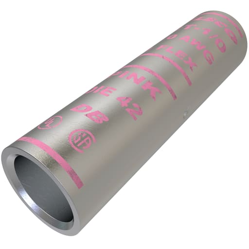 Ilsco - Ilsco CT-1/0 SureCrimp® Copper Compression Sleeve, Conductor Size 1/0, Tin Plated, UL, CSA