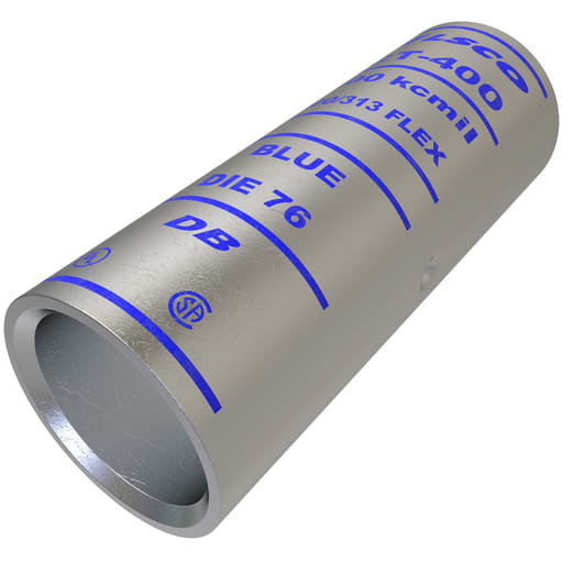Ilsco - Ilsco CT-400 SureCrimp® Copper Compression Sleeve, Conductor Size 400, Tin Plated, UL, CSA