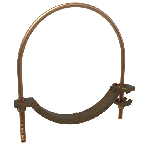 Ilsco - Ilsco GPL3907BU Permaground Copper Waterpipe Ground Clamp, Conductor Range 4/0-4, Pipe Size 8in, UL