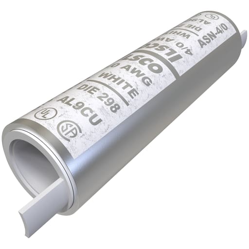 Ilsco - Ilsco ASN-4/0 Surecrimp Aluminum Compression Sleeve, Conductor Size 4/0, Tin Plated, UL, CSA