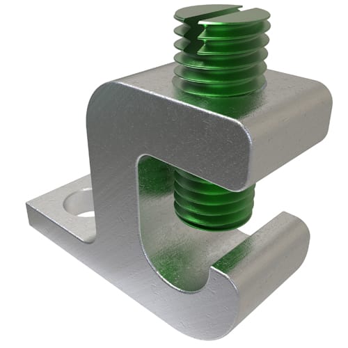 Ilsco - Ilsco GBL-4SS Aluminum Lay-in Ground Lug, Dual Rated, Conductor Range 4-14, Tin Plated, Stainless steel hardware, UL