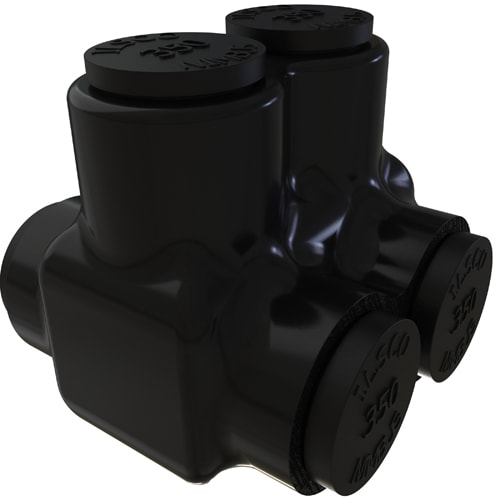 Ilsco - Ilsco PBTD-2-350 Nimbus Insulated Aluminum Multi-Tap Connector, Conductor Range 350-6, 2 Ports, Dual Sided Entry, Tin Plated, UL, CSA