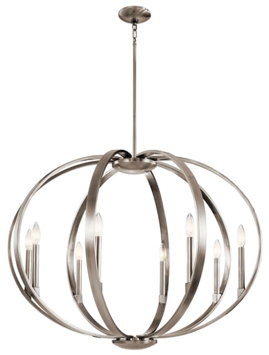 Kichler Lighting - Kichler 43872CLP Elata 8 Light Chandelier Classic Pewter