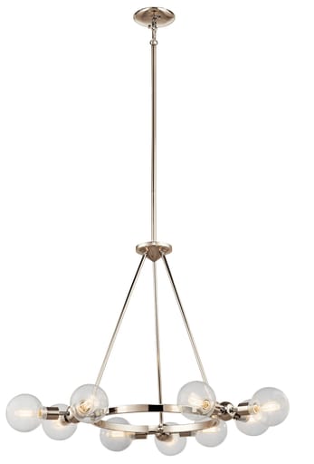 Kichler Lighting - Kichler 42474PN Garim™9 Light Chandelier Polished Nickel