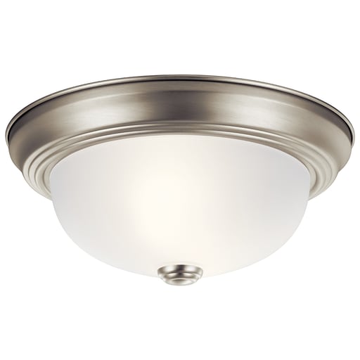 Kichler Lighting - Kichler 8111NI 11.25" 2 Light Flush Mount Brushed Nickel