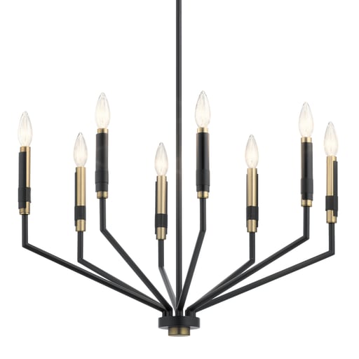 Kichler Lighting - Kichler 52349BK Armand 26" 8 Light Chandelier Black and Bronze