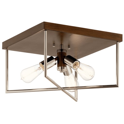 Kichler Lighting - Kichler 52094AUB Tanis™ 3 Light Flush Mount Auburn Stained