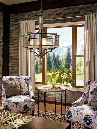 Kichler Lighting - Kichler 43582AVI Ahrendale™ 4 Light Chandelier Anvil Iron