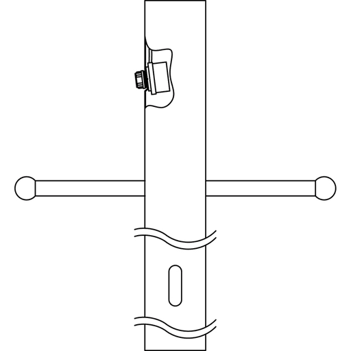 Kichler Lighting - Kichler 9502BK 3" x 84" Direct Burial Ladder Rest Internal Photocell Post Black