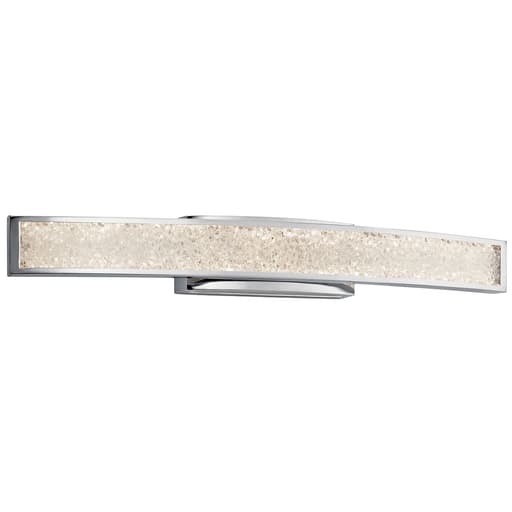 Kichler Lighting - Kichler 83502 Crushed Ice™ 36" 1 Light Vanity Light w/ Down Light Chrome