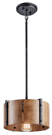 Kichler Lighting - Kichler 42643DBK Elbur™ 1 Light Convertible Pendant Distressed Black