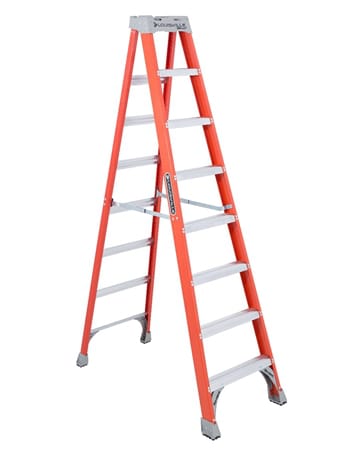 Louisville Ladder - Louisville Ladder FS1508 8ft Fiberglass Step Ladder, 300lb Load Capacity