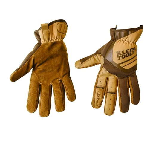 Klein Tool - Klein 40227 Journeyman™ Leather Utility Gloves, Large