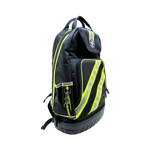 Klein Tool - Klein 55597 Tradesman Pro Tool Bag Backpack, 39 Pockets, High Visibility, 20"