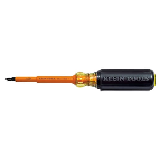 Klein Tool - Klein 662-4-INS Insulated Screwdriver, #2 Square, 4" Shank