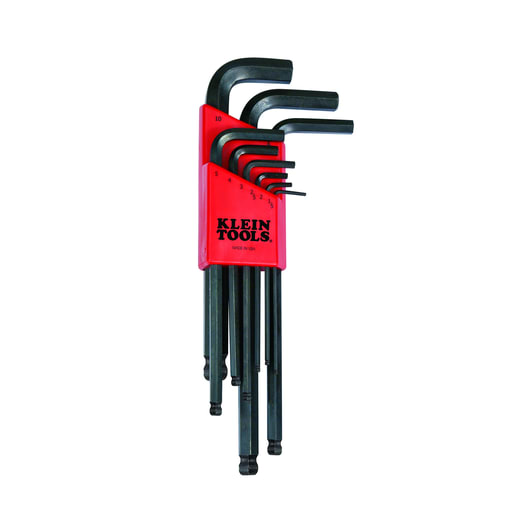 Klein Tool - Klein BLMK10 L Style Ball End Hex Key Caddy Set Metric 9-Piece