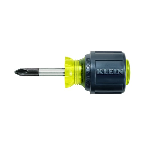 Klein Tool - Klein 603-1 Stubby Screwdriver, #2 Phillips, 1-1/2" Shank