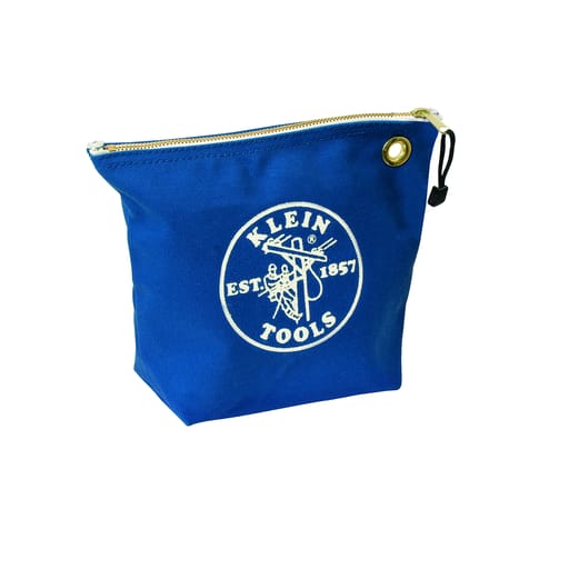 Klein Tool - Klein 5539BLU Zipper Bag, Canvas Consumables Tool Pouch, Blue