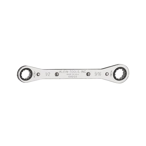 Klein Tool - Klein 68202 Ratcheting Box Wrench, 1/2" x 9/16"
