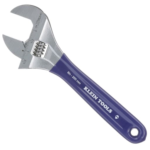 Klein Tool - Klein D509-8 8" Adjustable Wrench - Extra Wide Jaw