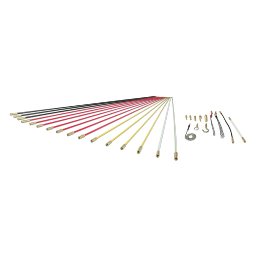 Klein Tool - Klein SRS56981 Mega Fish Rod Kit, 52.5-Foot, 34-Piece