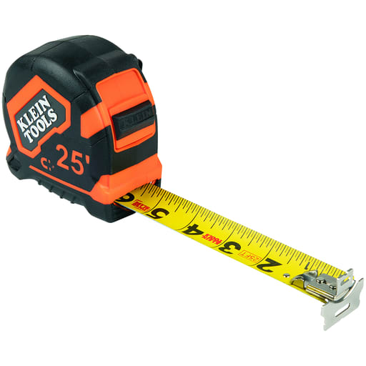 Klein Tool - Klein 9225 Tape Measure, 25-Foot Magnetic Double-Hook