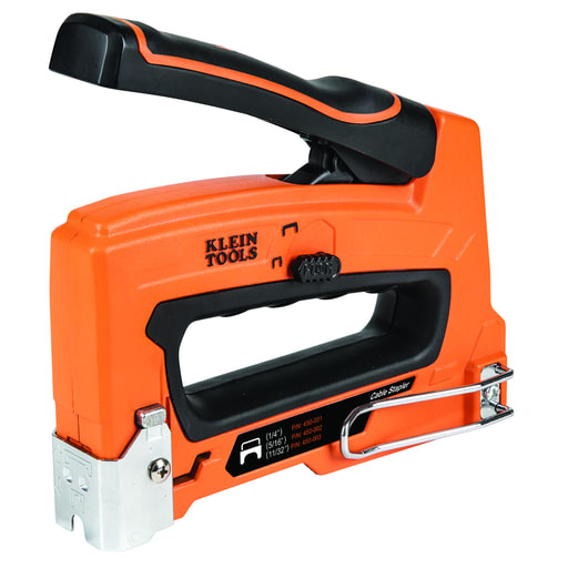 Klein Tool - Klein 450-100 Loose Cable Stapler, for Voice, Data, Video, NM (Romex) Non-Metallic Sheathed Cable Insulated Staples