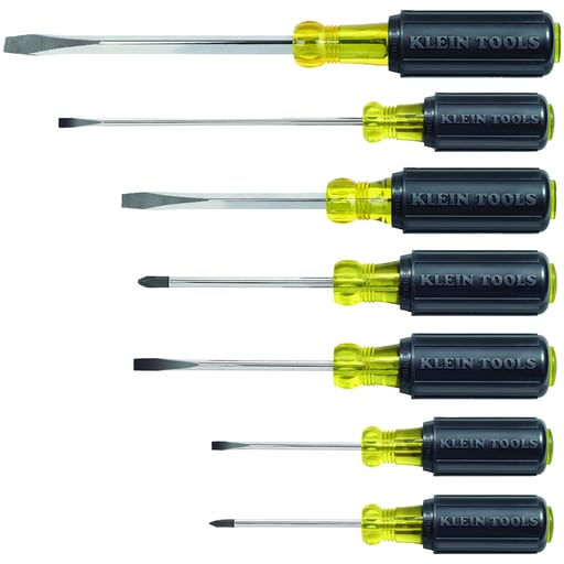 Klein Tool - Klein 85076 Screwdriver Set, Slotted and Phillips, 7-Piece