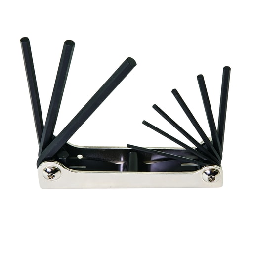 Klein Tool - Klein 70591 Folding Hex Key Set, 9-Key, SAE Sizes