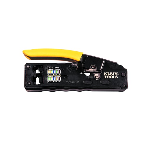Klein Tool - Klein VDV226-107 Ratcheting Data Cable Crimper / Stripper / Cutter, Compact