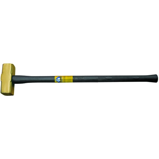 Klein Tool - Klein 7HBRFRH14 Brass Sledge Hammer, Rubber Handle, 14-Pound