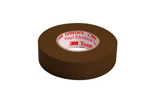 3M - 3M 1700C-3/4X66FT-BR 1700C 3/4" x 66ft Vinyl Electrical Tape, Brown
