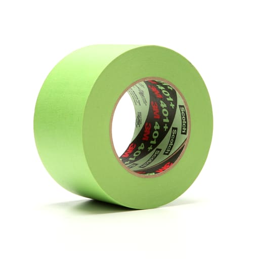 3M - 3M 64764 72mm (3") 401+ Masking Tape, 55m 6.7mil, High Temperature Performance, Green (8 rolls/case)