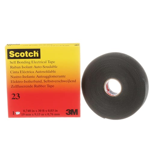 3M - 3M 23 3/4" x 30ft Scotch® Rubber Splicing Tape, Black