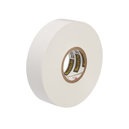 3M 35-1/2X20FT-WH #35 Scotch® Vinyl Electrical Tape, Professional Grade, 7mil, 1/2" x 20ft - WHITE (7000058436)