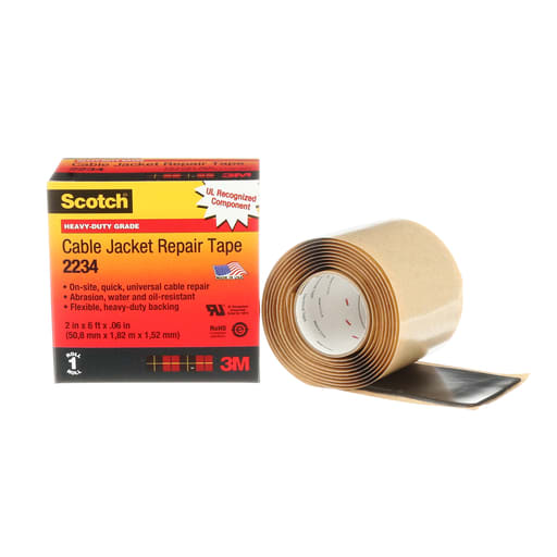 3M - 3M 2234 2" x 6ft Scotch® Cable Jacket Repair Tape, Black