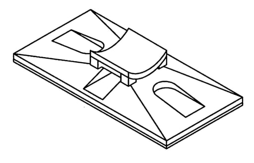 3M - 3M CTB2X1BGA-C 2 x 1 Inch 100/Bag Beige Mounting Base