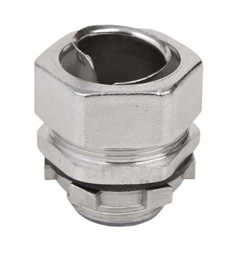 Cal Pipe - Calbrite S60700FCS0 3/4" Stainless Steel Flexible Conduit Connector, Straight Male