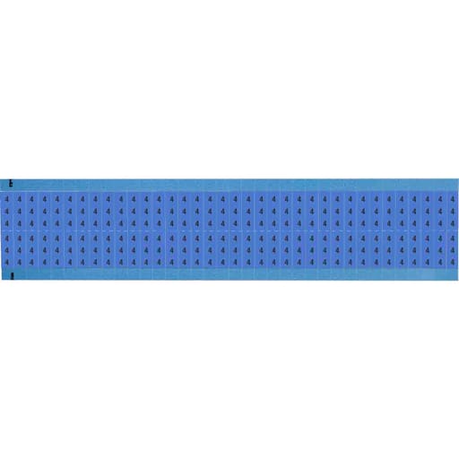 Brady Corporation - Brady WM-4-BL-SC-PK Solid Numbers Scored Wire Marker Card, Cloth