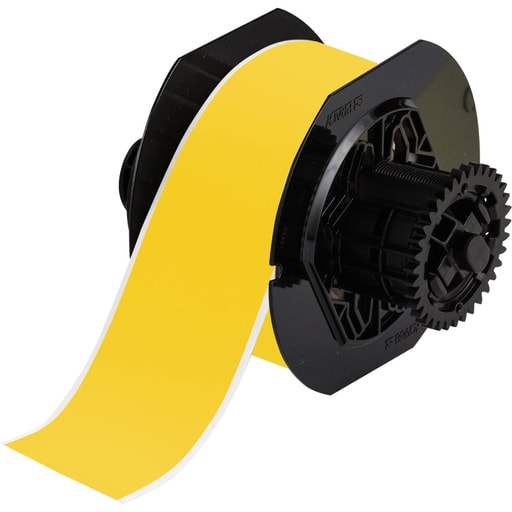 Brady Corporation - Brady B30C-2250-595-YL B30 Series Indoor/Outdoor Vinyl Labels, 2.25" W x 100' L, Yellow
