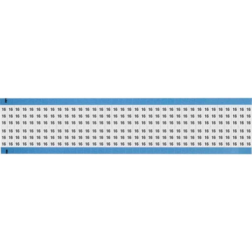 Brady Corporation - Brady WM-16-SC-PK Solid Numbers Scored Wire Marker Card, 16, Black on White