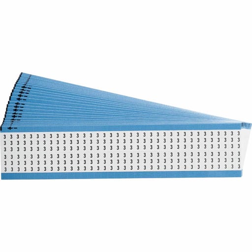 Brady Corporation - Brady WM-3-SC-PK Solid Numbers Wire Marker Card, 3