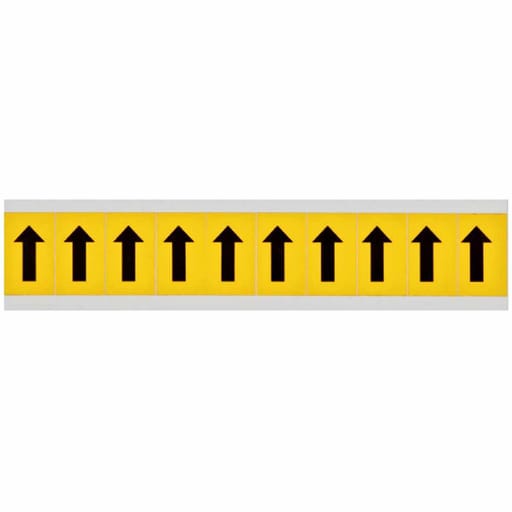 Brady Corporation - Brady 1530-ARO Arrow Symbol, 1" Character Height Black on Yellow Outdoor Numbers and Letters
