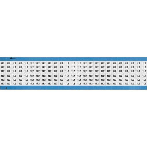 Brady Corporation - Brady WM-1L2-SC-PK Machine Tool Symbol Scored Wire Marker Card, 1L2, Black on White
