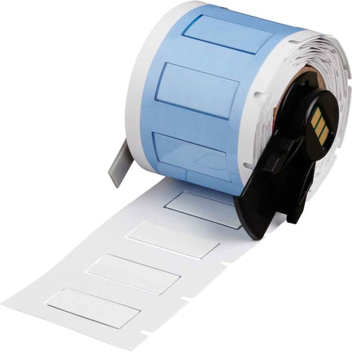 Brady Corporation - Brady PSPT-250-1-WT BMP61 M611 TLS 2200 PermaSleeve Polyolefin Wire Marking Sleeves, 0.25" Dia x 1" W, White, Roll of 100 Each
