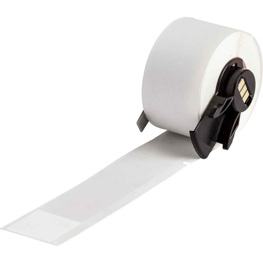 Brady Corporation - Brady PTL-23-427 BMP61 M611 TLS 2200 Self-Laminating Vinyl Wire and Cable Labels, 4" H x 1" W, Roll of 100 Labels, Clear/White