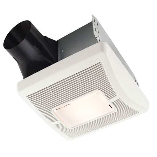 Nutone - Broan A110L 1.2 Amp 110 CFM 1.3 Sones 11-1/2 x 12-1/8 Inch Grille Ventilation Fan with Lamp