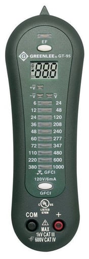 Greenlee Textron - Greenlee GT-95 19 to 1000VAC / 5 to 1000VDC Non-Contact Voltage Tester